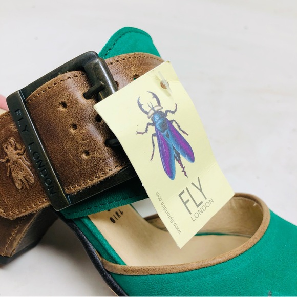 Fly London Girl Leather Sandal Heels - Picture 10 of 13